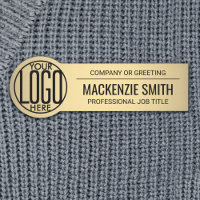 Logo d'entreprise rond Gold Couleur Plastique Empl