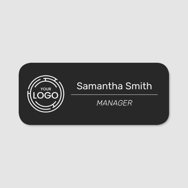 Porte-nom Logo d'entreprise simple (Devant)