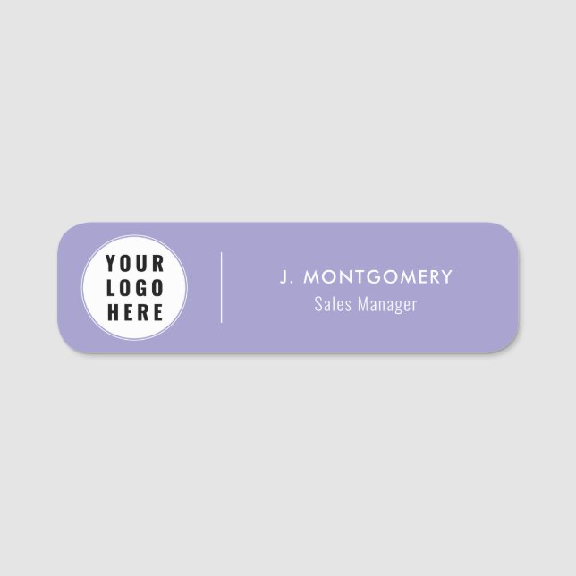 Porte-nom Logo d'entreprise simple et moderne pour les emplo (Devant)
