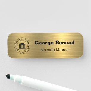 Porte-nom Logo d'entreprise simple Name Désignation