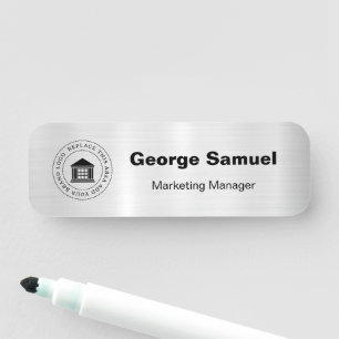 Porte-nom Logo d'entreprise simple   Name   Désignation