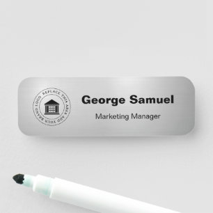 Porte-nom Logo d'entreprise simple Name Désignation