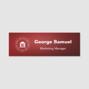 Porte-nom Logo d'entreprise simple   Name   Désignation