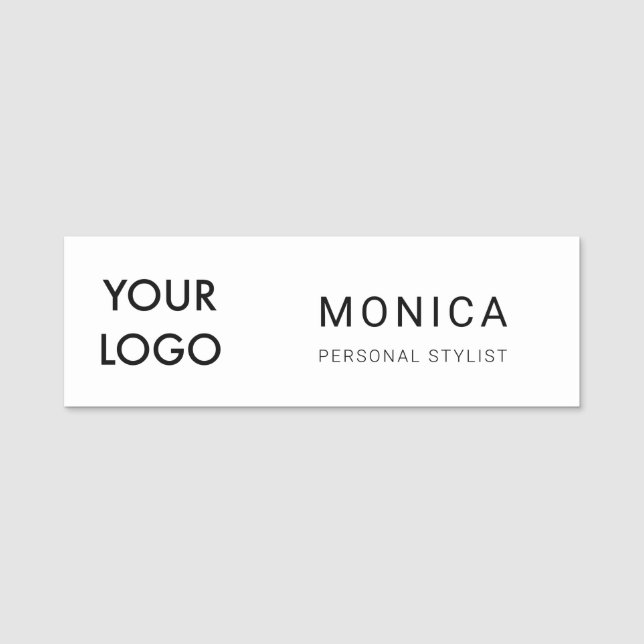 Porte-nom Logo d'entreprise Simple Professional (Devant)