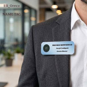 Porte-nom Logo des employés des entreprises métallurgiques b