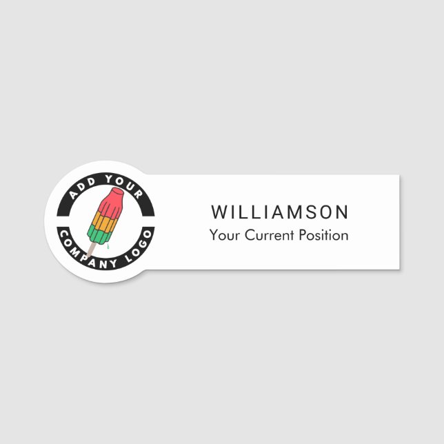 Porte-nom Logo do-it-yourself entreprise personnalisé Employ (Devant)