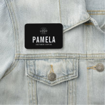 Logo du bureau noir et blanc Personnel employé