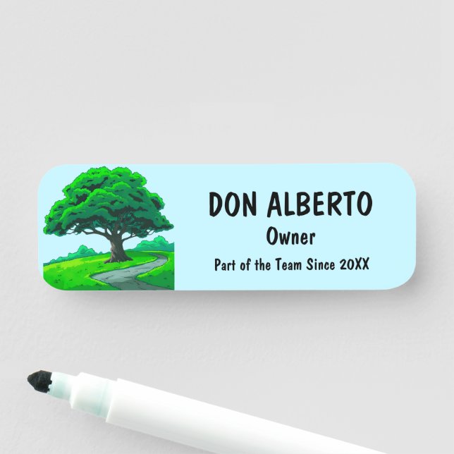 Porte-nom Logo du chêne | Services de taille d'arbres person (En situation)