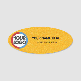 Porte-nom Logo Employé Magnétique votre logo ici emploi