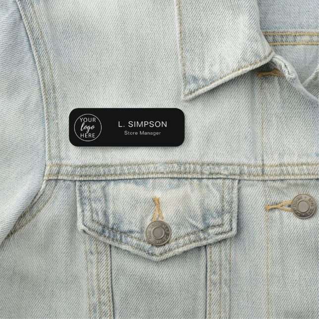 Porte-nom Logo Employé Personnel Magnétique (En situation)