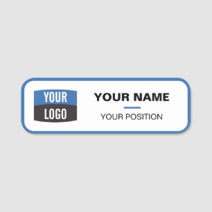 Porte-nom Logo et nom de balise de l'employé personnalisé Ma