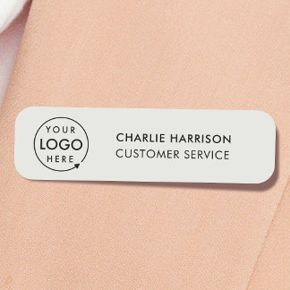 Porte-nom Logo gris | Personnel d'entreprise moderne