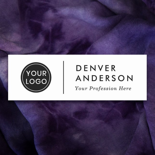 Porte-nom Logo moderne, nom et titre (Créateur téléchargé)