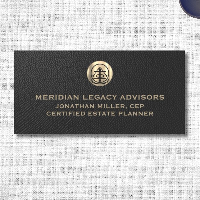 Porte-nom Logo Nom Titre Black Customable Gold Logo (Créateur téléchargé)