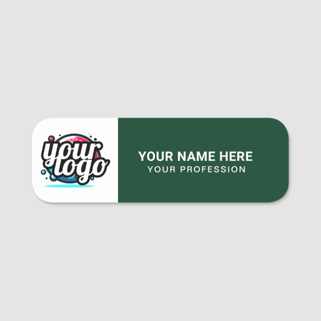 Porte-nom Logo personnalisé Code magnétique ou code de sécur (Devant)