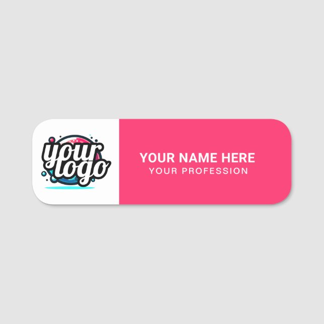 Porte-nom Logo personnalisé Code magnétique ou code de sécur (Devant)