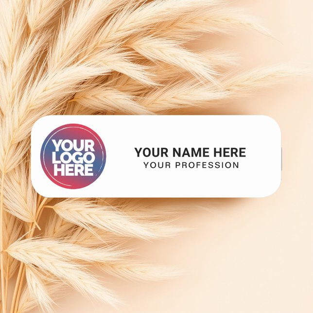 Porte-nom Logo personnalisé Code magnétique ou code de sécur (custom magnetic or safety pin name tag)