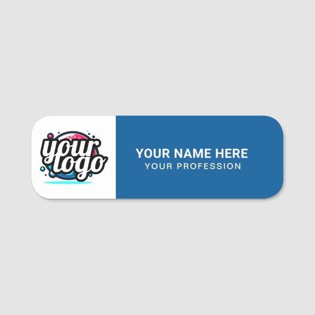 Porte-nom Logo personnalisé Code magnétique ou code de sécur (Devant)