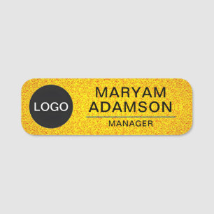 Porte-nom Logo personnalisé de l'employé, magnétique et de s