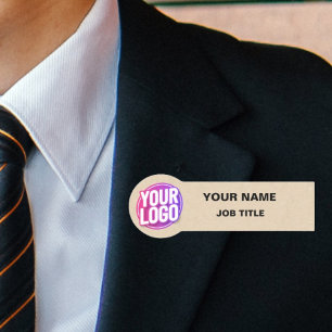 Porte-nom Logo Personnalisé Employé Magnétique Ou Épingle De