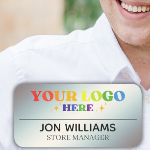 Porte-nom Logo Personnalisé Employé Magnétique Ou Pin De Séc