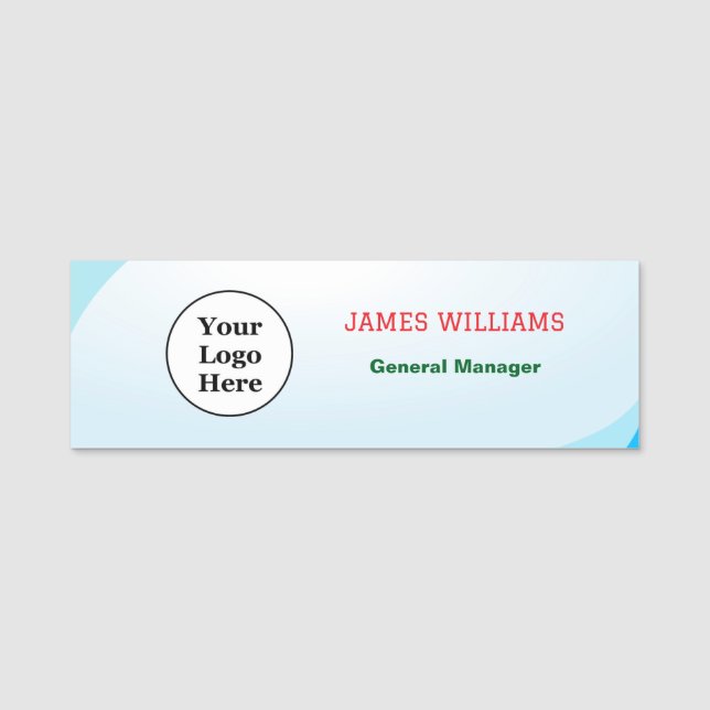 Porte-nom Logo Personnalisé Employé Pin Magnétique Ou De Séc (Devant)