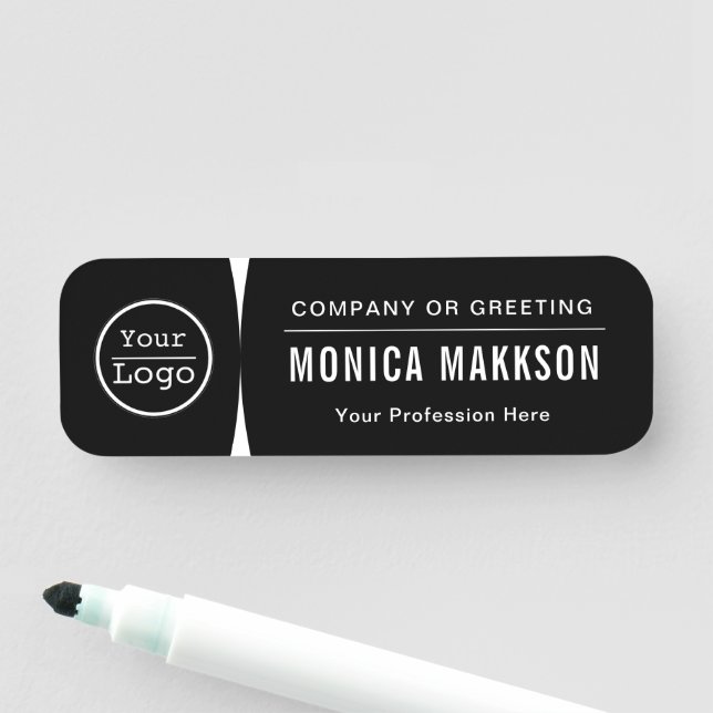 Porte-nom Logo Personnalisé Employé Pin Magnétique Ou De Séc (En situation)