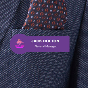 Porte-nom Logo Personnalisé Employé Pin Magnétique Ou De Séc