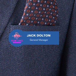 Porte-nom Logo Personnalisé Employé Pin Magnétique Ou De Séc