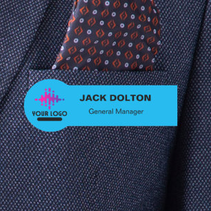 Porte-nom Logo Personnalisé Employé Pin Magnétique Ou De Séc