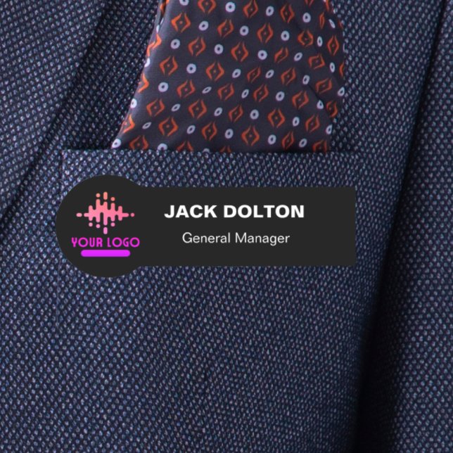 Porte-nom Logo Personnalisé Employé Pin Magnétique Ou De Séc (Créateur téléchargé)