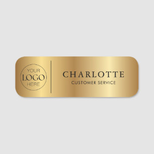 Porte-nom Logo personnalisé en or métallique Personnel du bu