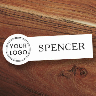 Porte-nom Logo personnalisé et nom employé de l'entreprise t