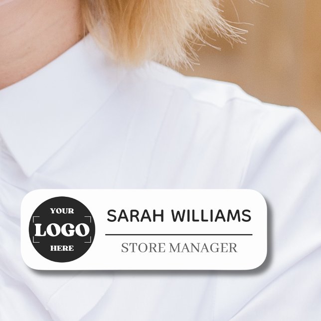 Porte-nom Logo Personnalisé Facile Employé Pin Magnétique Ou (Créateur téléchargé)