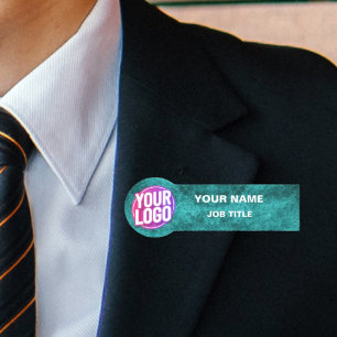 Porte-nom Logo Personnalisé Identifiant de l'employé Faux Ma