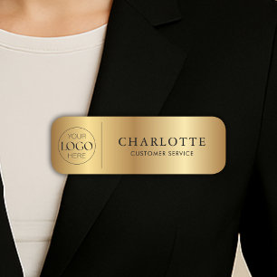 Porte-nom Logo personnalisé impression or employés de bureau