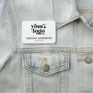 Porte-nom Logo personnalisé Moderne Simple Clean Employé