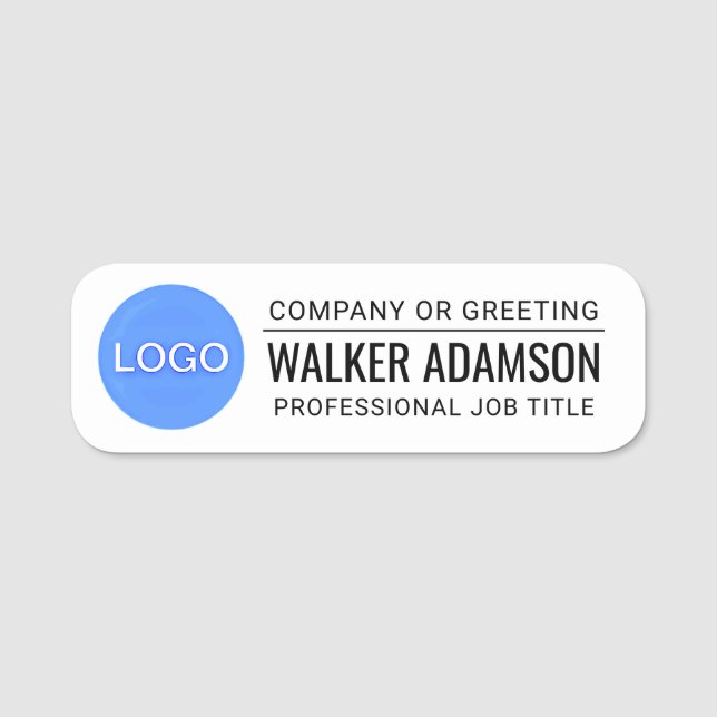 Porte-nom Logo professionnel de l'entreprise, Employé person (Devant)