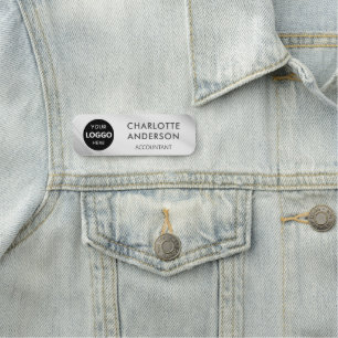 Porte-nom Logo professionnel personnalisé Faux Argent