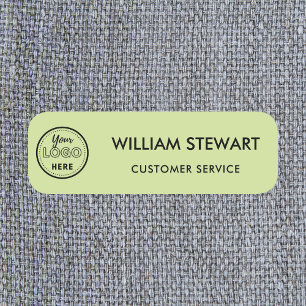 Porte-nom Logo Professionnel Personnalisé Lime Green Employé