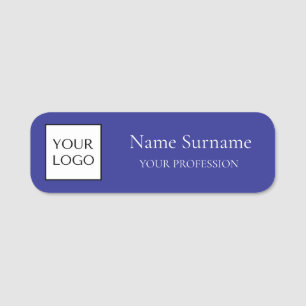 Porte-nom Logo promotionnel bleu marine