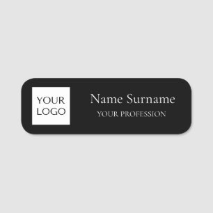 Porte-nom Logo promotionnel noir