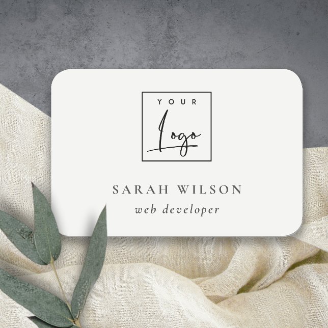 Porte-nom Logo promotionnel personnalisé minimaliste simple (Créateur téléchargé)