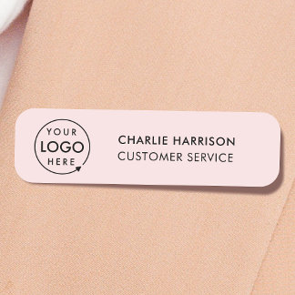 Porte-nom Logo rose | Business Employee Staff