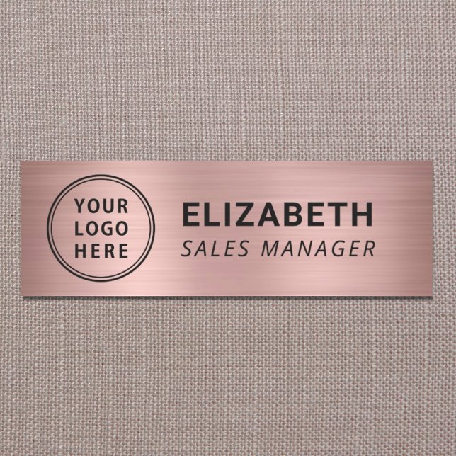 Porte-nom Logo Rose Gold Travail (Créateur téléchargé)