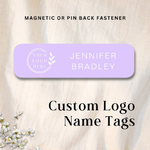 Porte-nom Logo simple Nom personnalisé Lilac Entreprise