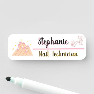 Porte-nom Logo technique à ongles personnalisé beauté
