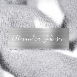 Porte-nom Luxe Silver Foil Moderne