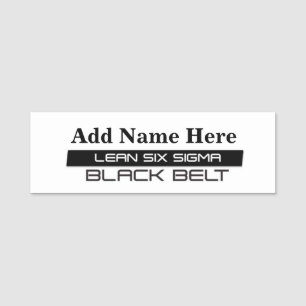 Porte-nom Maigre six personnalisations de ceinture noire de