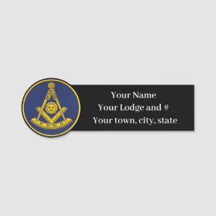 Porte-nom Maître passé Freemason maçonnerie maçonnique
